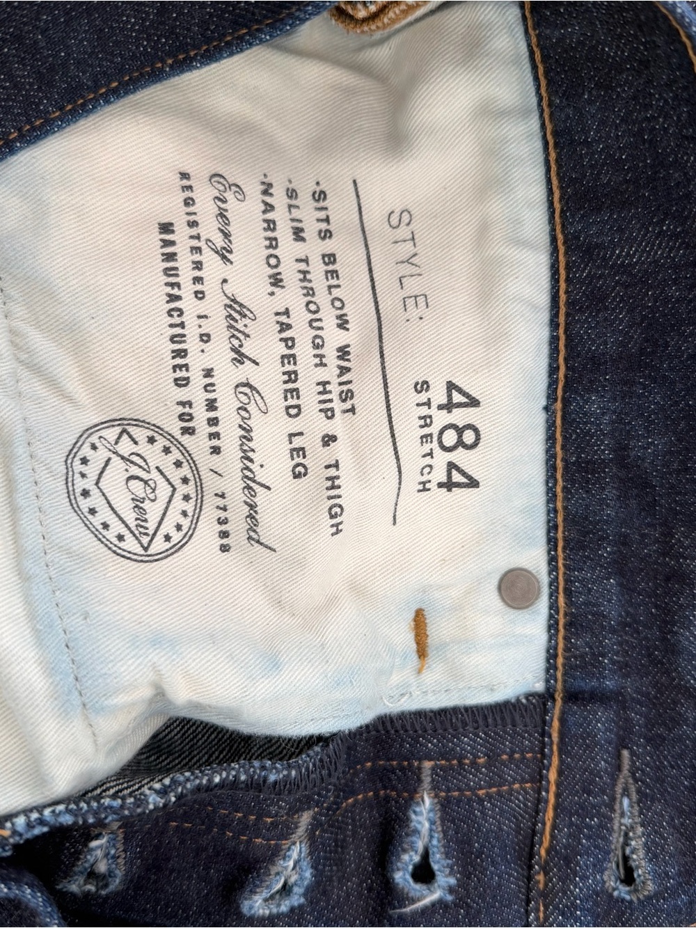 J Crew Men’s 484 Stretch Slim Fit Jeans 33x32 - Picture 2 of 3